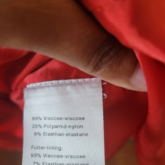 Akris Punto Red Fit And Flare Cocktail Dress. Size 6. - Picture 5 of 6